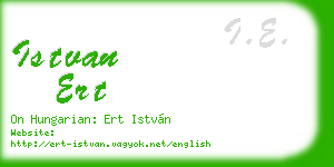 istvan ert business card